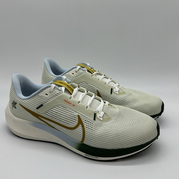 New Men’s Nike Air Zoom Pegasus 40 Sea Glass Bright Mandarin FV3631-081 NWOB - Picture 2 of 6